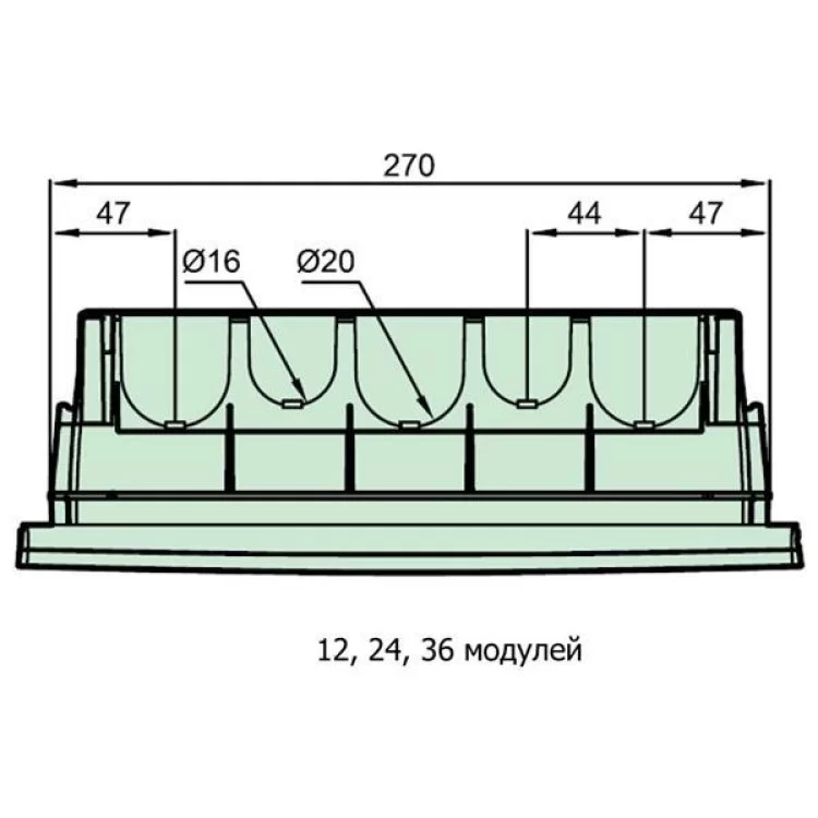 в продажу Щит розподільний MIP22112 вмонтований IP40 12мод. (1x12) Mini Pragma Schneider Electric - фото 3