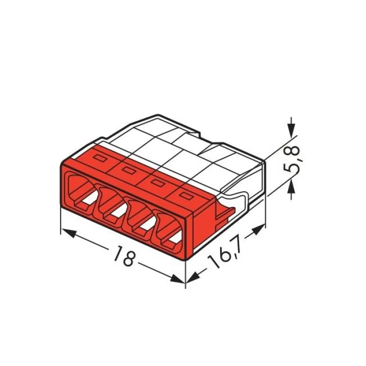 в продажу Клемма на 4 Дріта WAGO 2273-244 (24А/0,5 - 2,5 mm2) с пастой - фото 3