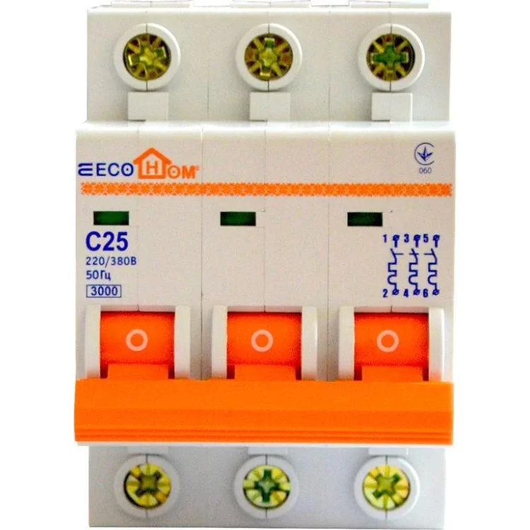 Автоматичний вимикач Аско-Укрем ECO 3p С 25A ціна 155грн - фотографія 2