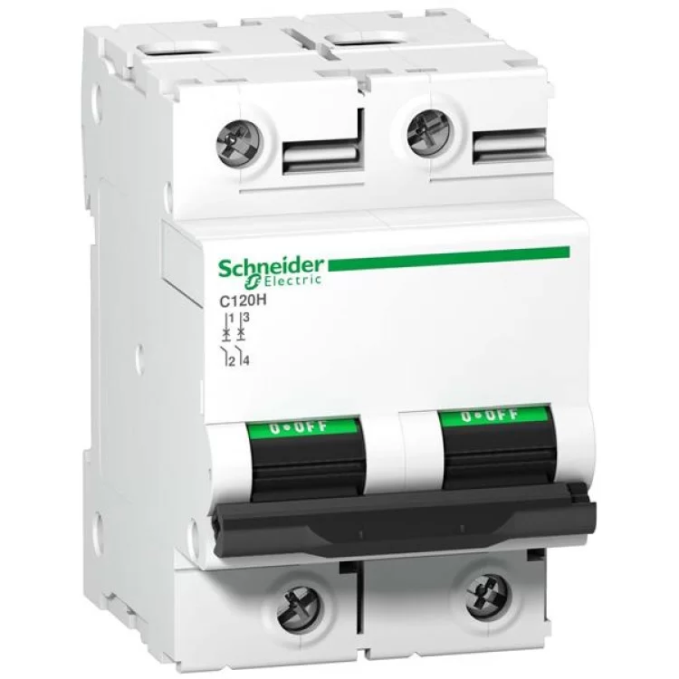 Автоматический выключатель 80A 15kA 2 полюса тип C A9N18457 Acti9 С120H Schneider Electric