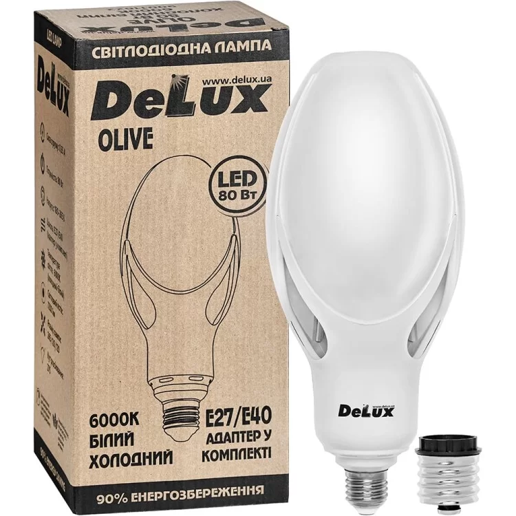 в продаже Светодиодная лампа Olive HW E27/E40 80W 6000K 220V 90011622 Delux - фото 3