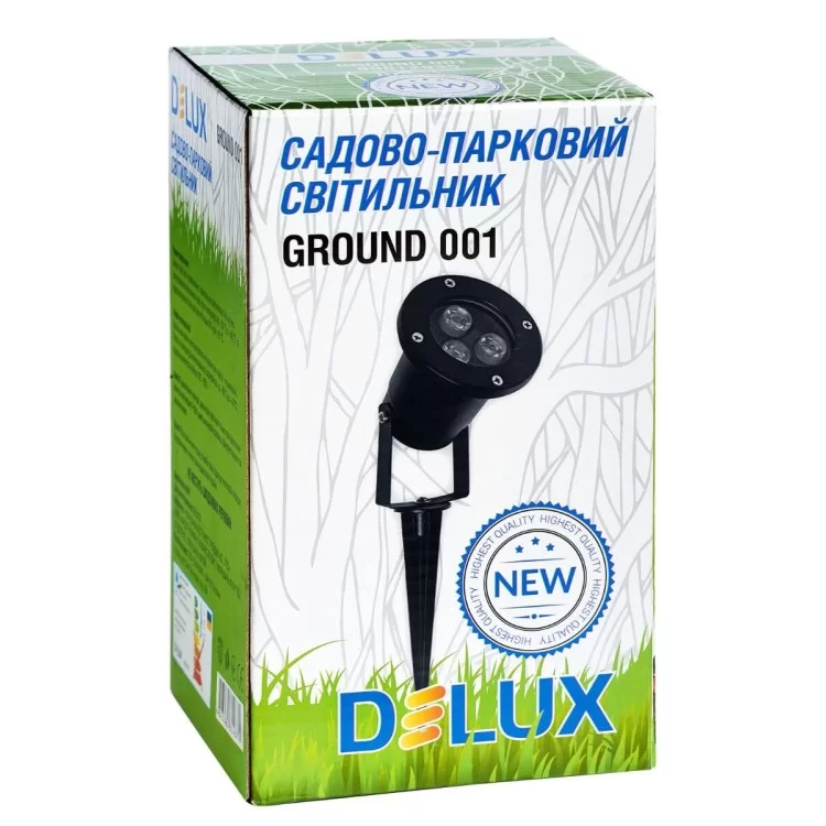 в продаже Светильник садово-парковый GROUND 001 LED 3х1Вт 5000К IP44 90012935 Delux - фото 3