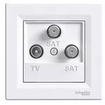 Розетка TV/SAT/SAT кінцева біла EPH3600121 Schneider Electric Asfora