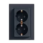 Розетка (2х2К+З) 16A антрацит EPH9900171 Schneider Electric Asfora