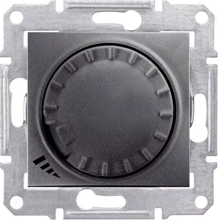 Механизм диммера (для LED) проходного емкостного поворотно-нажимного 4-400W графит SDN2201270 Schneider Electric Sedna