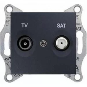 Механізм розетки TV/SAT проходной 4дБ графіт SDN3401970 Schneider Electric Sedna