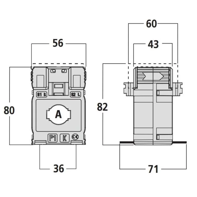 Трансформатор вимірювальний IME TA327 200 / 5А 32,5x10,5 (d = 27мм.) ціна 741грн - фотографія 2