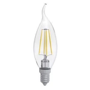 Світлодіодна лампа Эдисона Filament A-LC-1368 LC-4F свеча на ветру E14 4W 4000K 220V Electrum