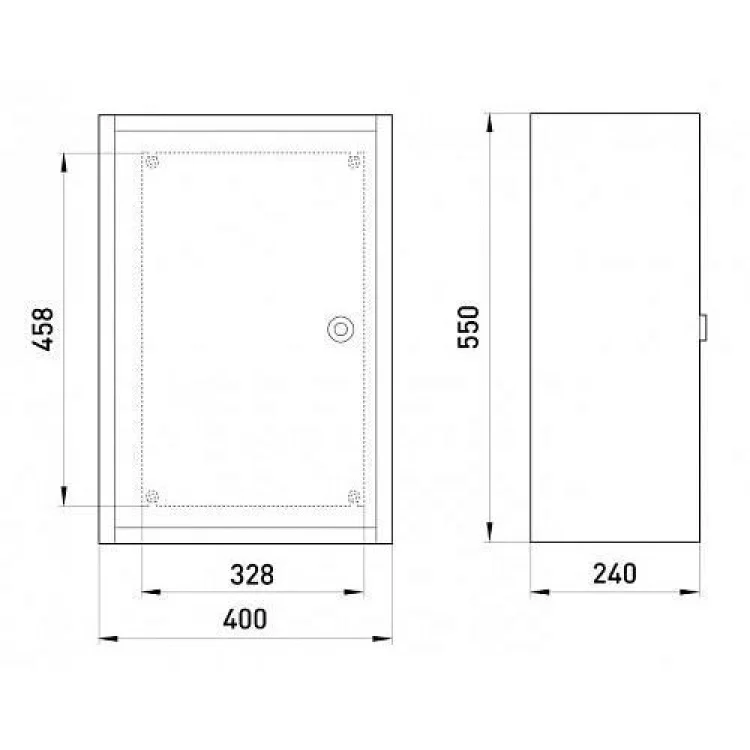 в продажу Бокс металевий з монтажною панеллю (400x550x240) IP54 БМ-55+П ENEXT - фото 3
