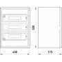 Шкаф ударопрочный из АБС-пластика на 54 модуля e.plbox.400.500.175.54m.tr накладной IP65 CP5114 E.NEXT