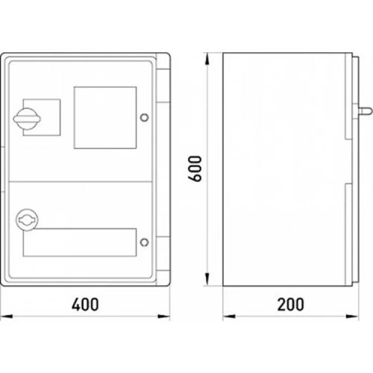 Шафа ударостійка з АБС-пластика на 20 модулів e.plbox.400.600.200.3f.20m.blank накладний IP65 CP5204 E.NEXT ціна 3 937грн - фотографія 2