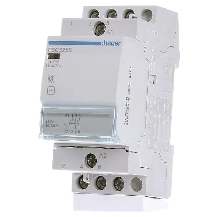 Модульный контактор ESC325S (25A, 3НО, 230В) Hager цена 1 421грн - фотография 2