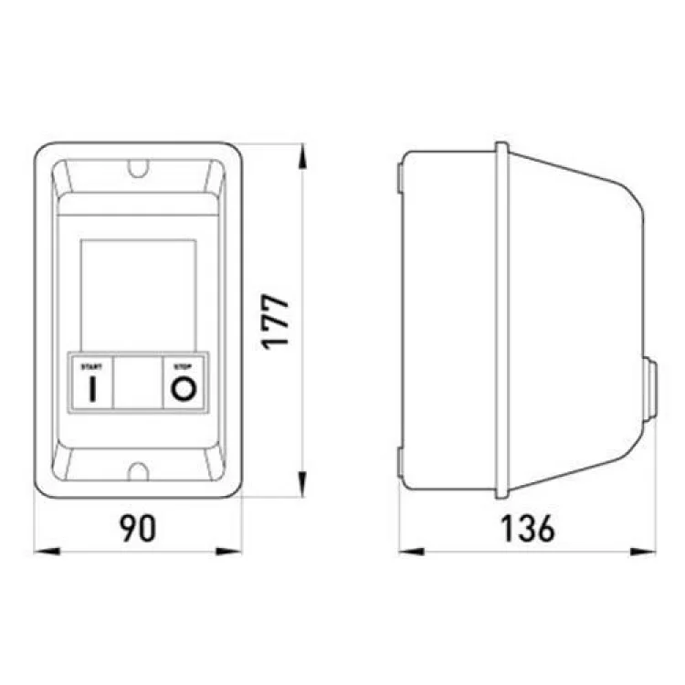 Магнитный пускатель e.industrial.ukq.22mb 22A IP55 i0100016 ENEXT цена 1 171грн - фотография 2