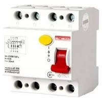 УЗО 63A 300mA 10kA 4 полюса тип AC i0220012 e.industrial.rccb.4 E.NEXT