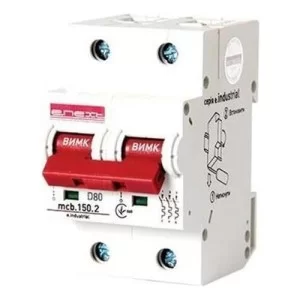 Автоматичний вимикач 80A 15kA 2 полюса тип D e.industrial.mcb.150.2.D80 i0630006 E.NEXT