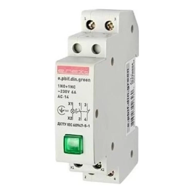 Кнопка керування з індикатором та фіксатором 6A 230V i0790006 E.NEXT