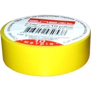 Ізоляційна стрічка жовта e.tape.pro.10.yellow 10м p0450002 E.NEXT