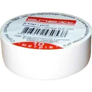 Ізоляційна стрічка біла e.tape.pro.10.white 10м p0450004 E.NEXT