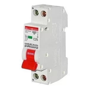 Автоматичний вимикач 25A 4,5kA 1p+N тип C e.mcb.pro.60.1N.C25 p055003 E.NEXT