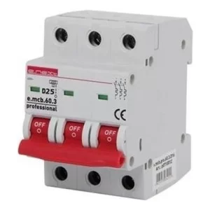 Автоматичний вимикач 25A 6kA 3 полюса тип D e.mcb.pro.60.3.D25 p0710014 E.NEXT