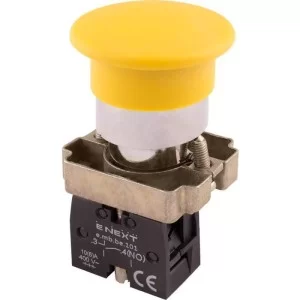 Кнопка управления грибок желтая грибовидная, без фиксации 1NO e.mb.bc51 p0810117 ENEXT
