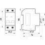 Автоматический выключатель 10A 4,5kA 2 полюса тип C e.mcb.stand.45.2.C10 s002016 E.NEXT