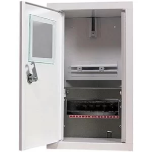 Шкаф для электросчетчика металлический на 8 модулей e.mbox.stand.w.f1.08.z вмонтированный IP30 s0100004 E.NEXT