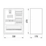 Шкаф для электросчетчика металлический на 24 модуля e.mbox.stand.n.f3.24.z накладной IP30 s0100013 E.NEXT