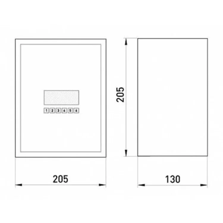 Шкаф металлический на 6 модулей e.mbox.stand.n.06.z накладной IP30 s0100019 E.NEXT цена 287грн - фотография 2