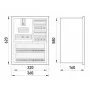 Шкаф для электросчетчика металлический на 36 модулей e.mbox.stand.w.f3.36.z вмонтированный IP30 s0100030 E.NEXT