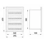 Шкаф распределительный металлический на 48 модулей e.mbox.stand.w.48.z вмонтированный IP30 s0100125 E.NEXT
