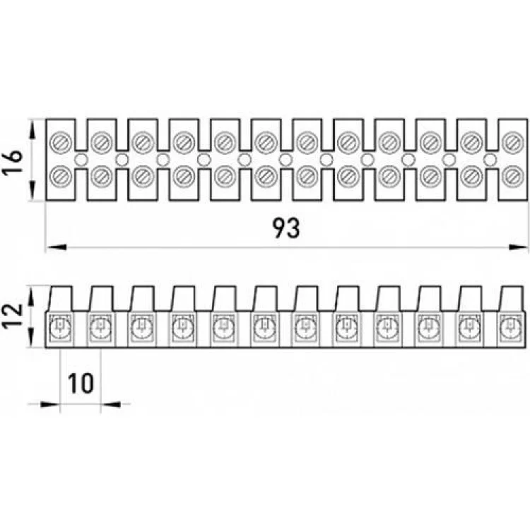 Клемна колодка поділена 12груп e.tc.stand.12.4 3А s016001 E.NEXT ціна 17грн - фотографія 2