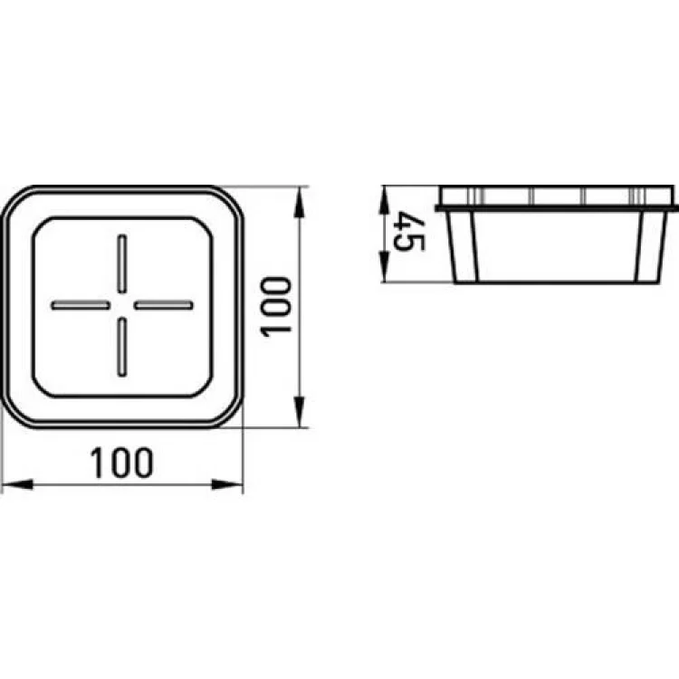 Коробка распределительная пластиковая e.db.stand.100.100.45 гипсокартон цена 21грн - фотография 2