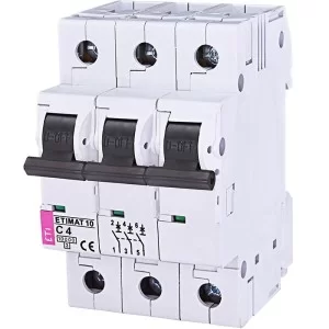 Автоматический выключатель ETIMAT 10 3p C 4A ETI