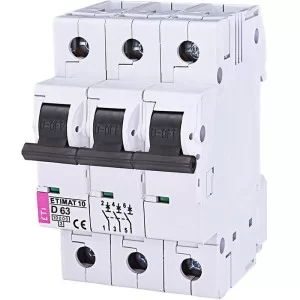 Автоматичний вимикач ETIMAT 10 3p D 63A ETI