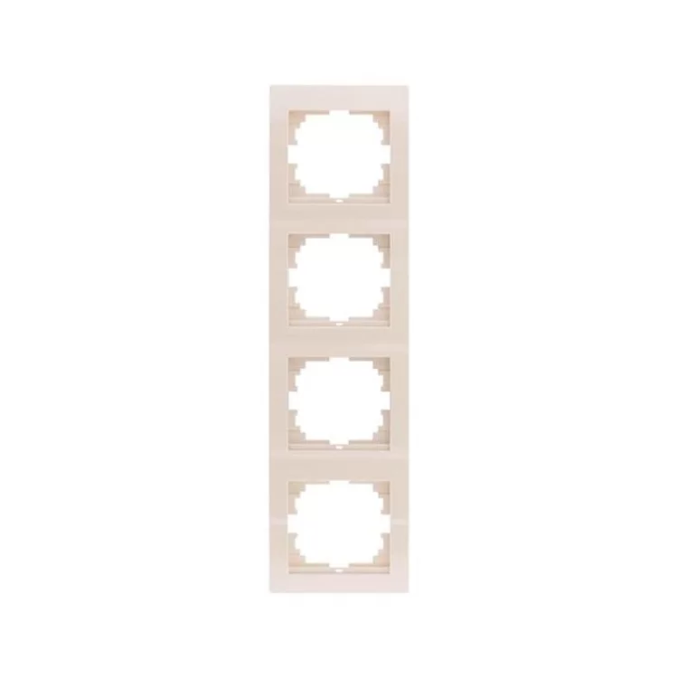 Четверная рамка Lezard Deriy вертикальная Кремовая (702-0300-154)