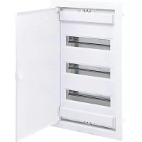 Металопластиковий електрощит ETI 001101027 ECG42 36+6 М з металевими білими дверцятами.