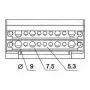 Розподільний клемний блок ETI 001102304 EDB-411 4p 3L+PE/N 125A на 11 виходів