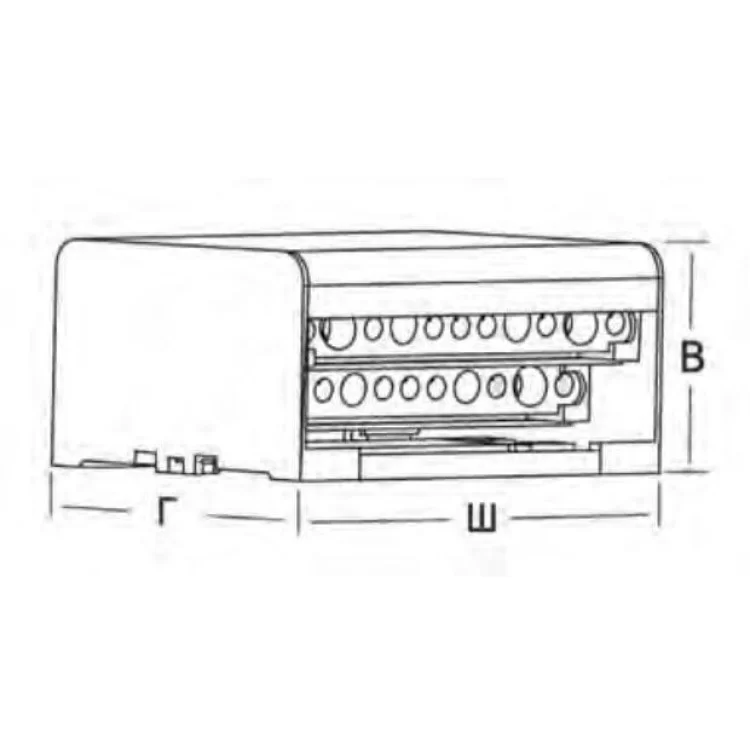 в продаже Распределительный клеммный блок ETI 001102304 EDB-411 4p 3L+PE/N 125A на 11 выходов - фото 3