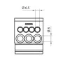 Розподільний блок ETI 001102410 EDBM-1/N (160А 1x4-50; 3x2.5-25; 4x2.5-16)