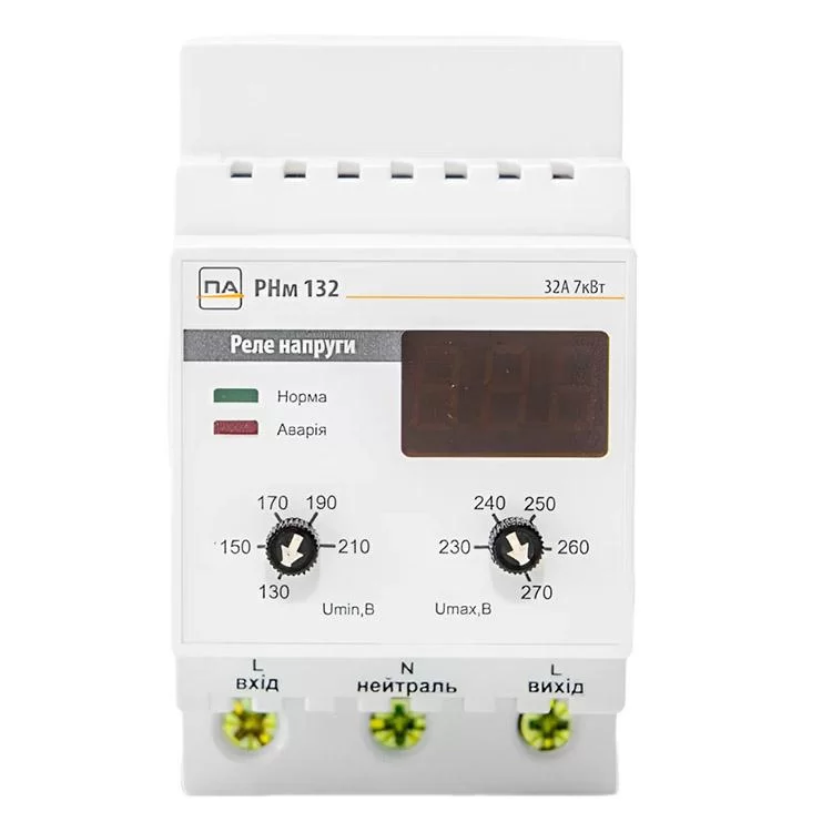Реле напряжения Промавтоматика 32А DIN РНм 132 - фотография 2