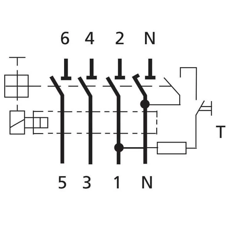 УЗО ETI 002063145 EFI-4 80/0.1 тип AC (10kA) цена 2 446грн - фотография 2