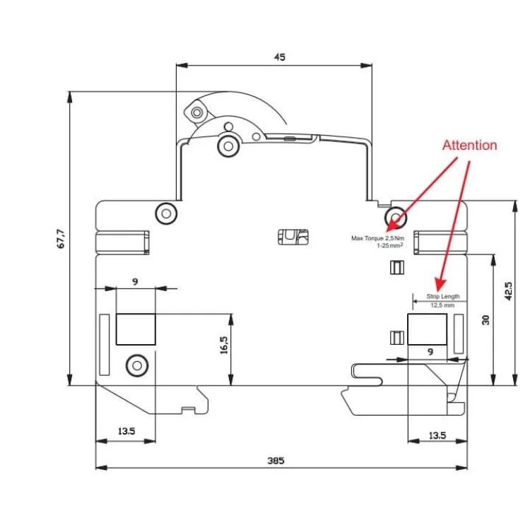 Автоматичний вимикач ETI 002115517 ETIMAT 6 3p B 20А (6 kA) - фотографія 2