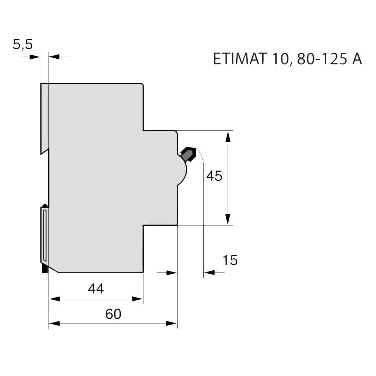 в продажу Автоматичний вимикач ETI 002136731 ETIMAT 10 3p+N C 80А (20 kA) - фото 3