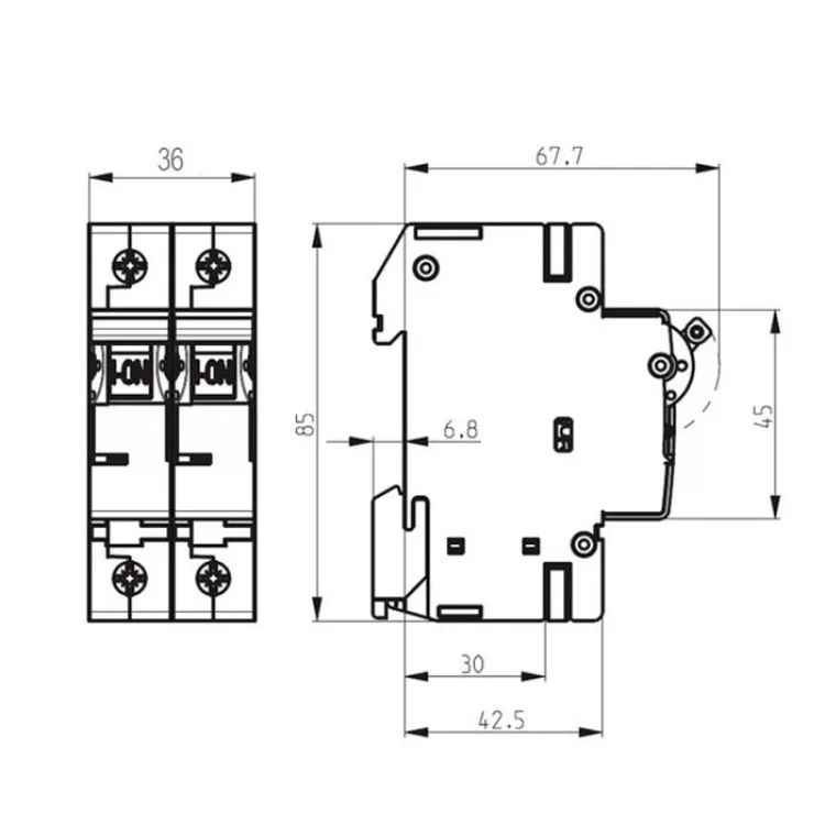 продаем Автоматический выключатель ETI ETIMAT 6 2 P 32A Тип C (2143519) в Украине - фото 4