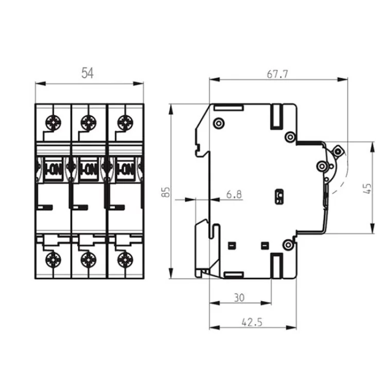 продаем Автоматический выключатель ETIMAT 6 3p C 1,6 A ETI в Украине - фото 4