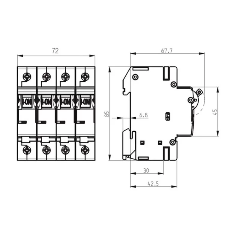 продаем Автоматический выключатель ETIMAT6 3p+N C25A ETI в Украине - фото 4