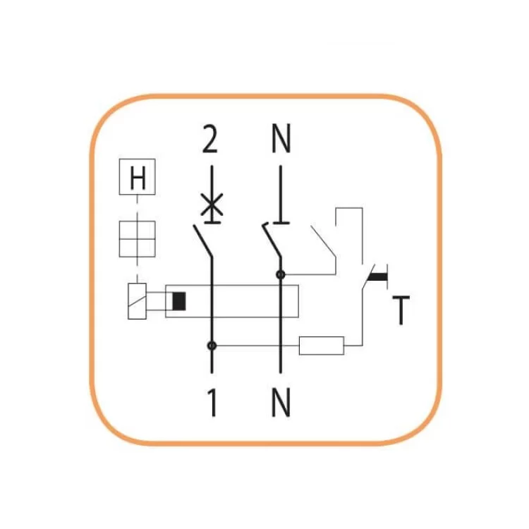 Диференціальний автомат ETI 002173101 KZS-2M B 6/0.03 тип AC (10kA) - фотографія 2