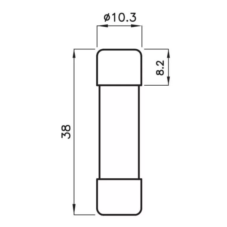 Предохранитель ETI 002625031 CH 10x38 gR-PV 10A 900V (30kA) - фотография 2