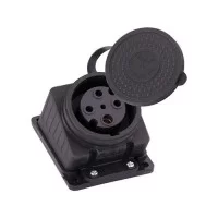 Силовая розетка стационарная Lezard IP44 Каучук (332-0100-0202)